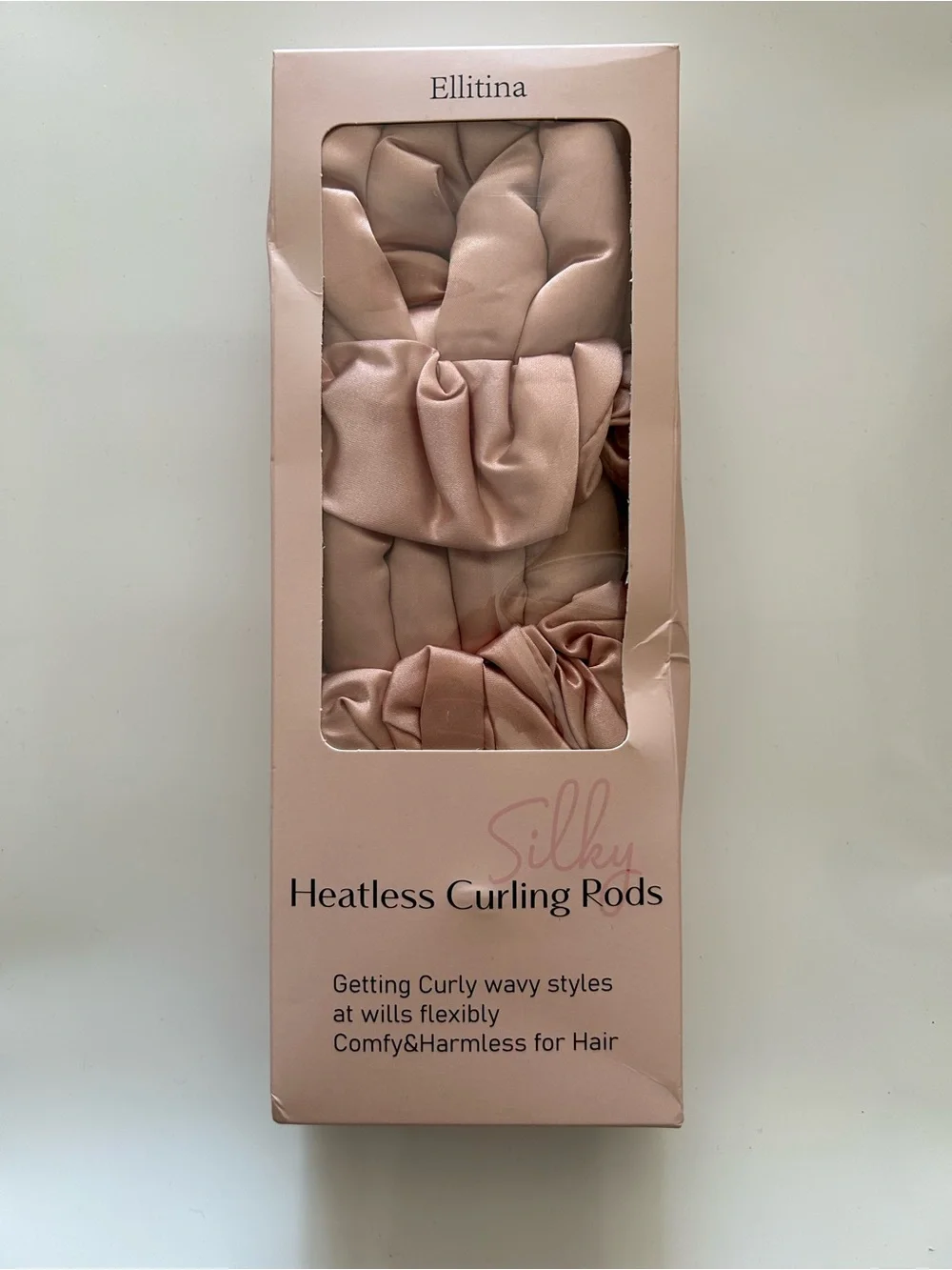 Satin Heatless Curling Rod Set — Rose Blush